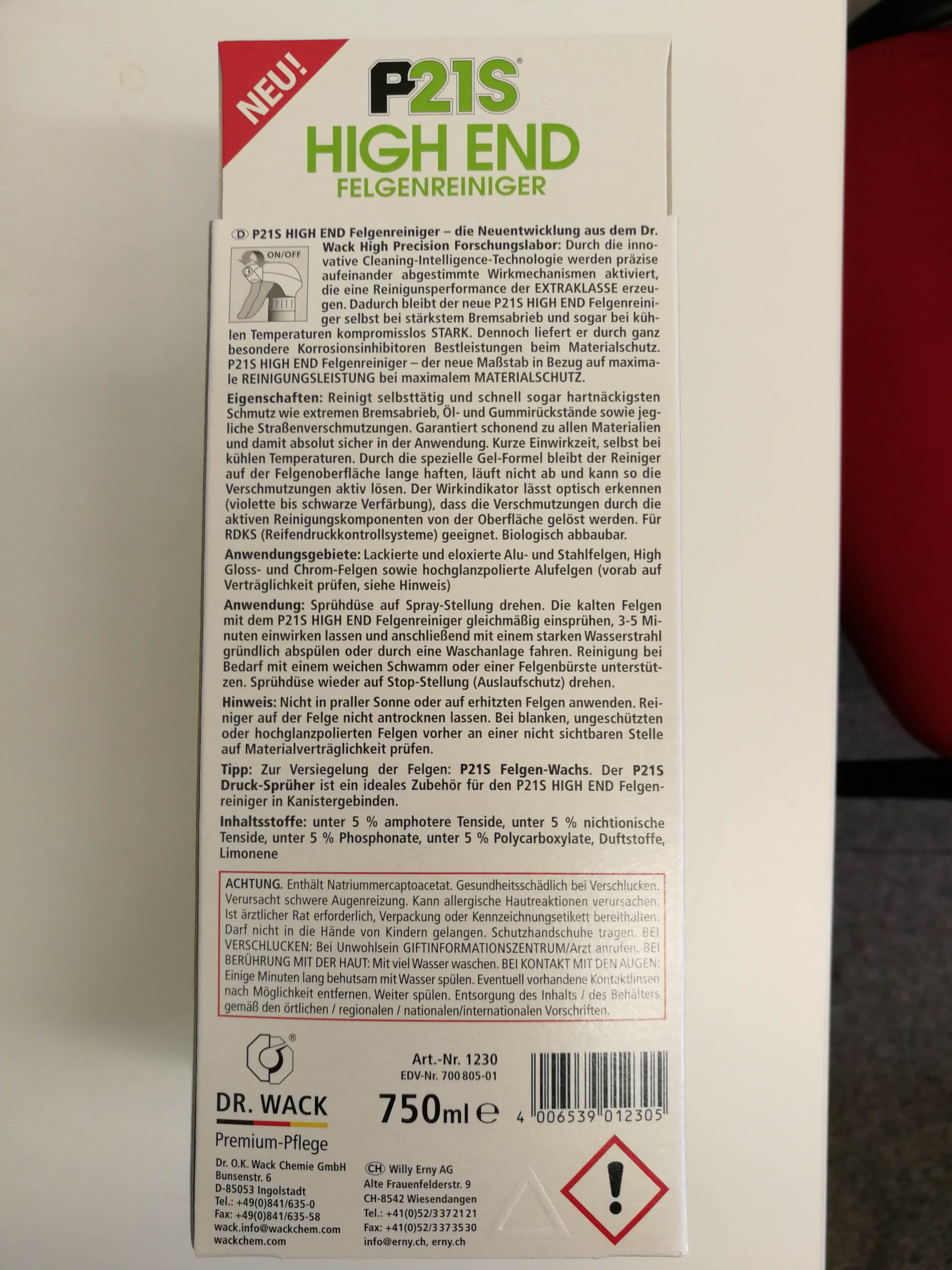 Dr.Wack P21S High End gelový čistič disků- nové složení 5L