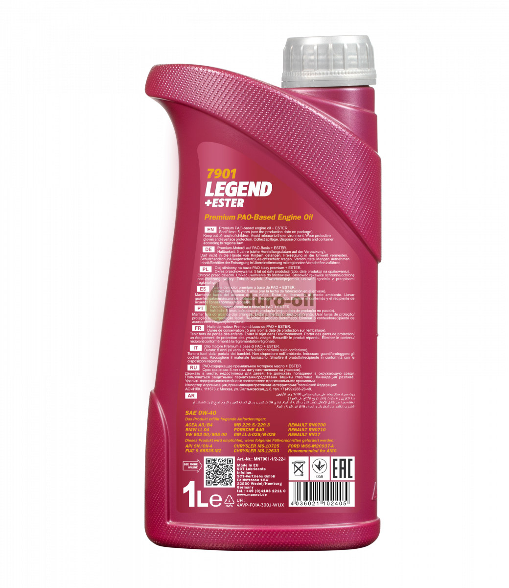 Mannol Legend 0W-40 + Ester  (1L)